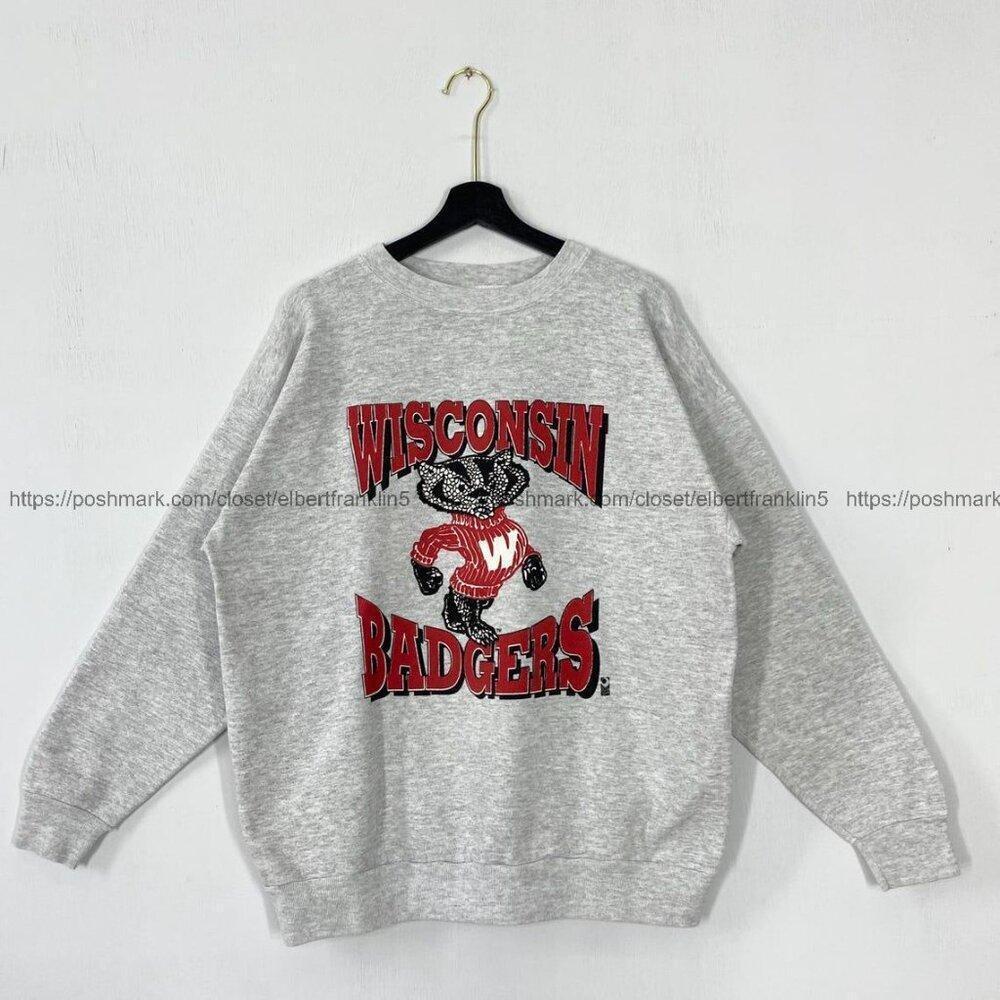 University Wisconsin Sweatshirt University Wisconsin Badgers Grey 1996